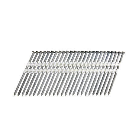 FR.131-314GRS 21 Degree .131" x 3-1/4" Plastic Collated Galvanized Ring Shank Full Round Head Framing Nails (2000 Count)