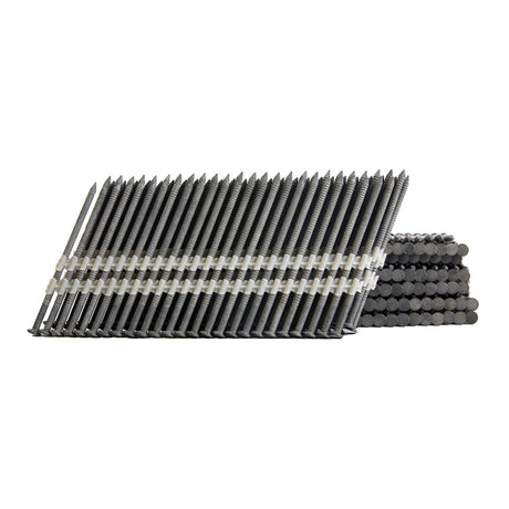 FR.131-314GRS 21 Degree .131" x 3-1/4" Plastic Collated Galvanized Ring Shank Full Round Head Framing Nails (2000 Count)