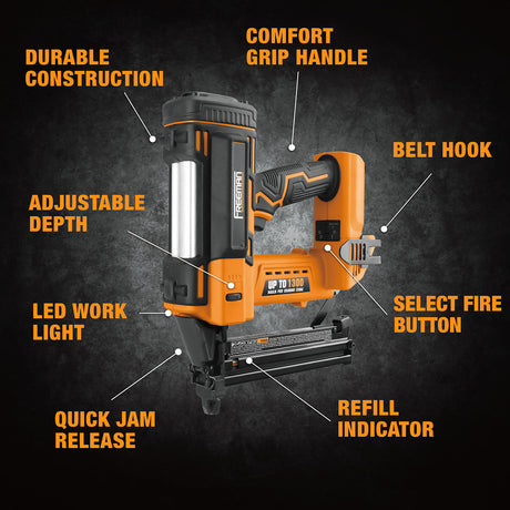 PE20VT9040 20 Volt Cordless 18-Gauge 1-5/8" Narrow Crown Stapler (Tool Only)