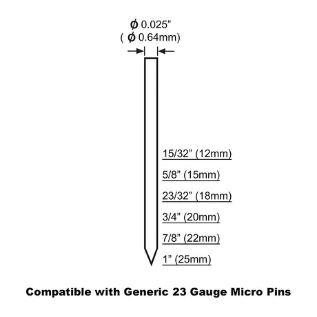 PP123 Pneumatic 23-Gauge 1" Micro Pinner