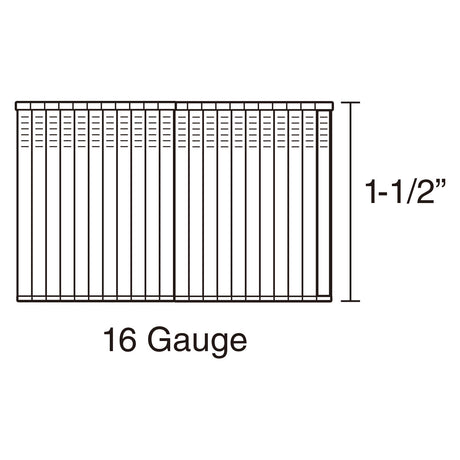 SSSF16-15 16-Gauge 1-1/2" Glue Collated Stainless Steel Straight Finish Nails (1000 Count)